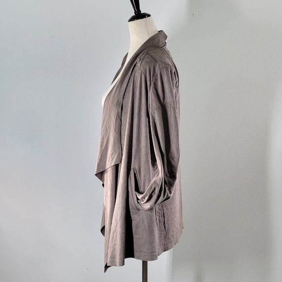 Blank NYC waterfall wrap suede coat Sz XS - Picture 4 of 8